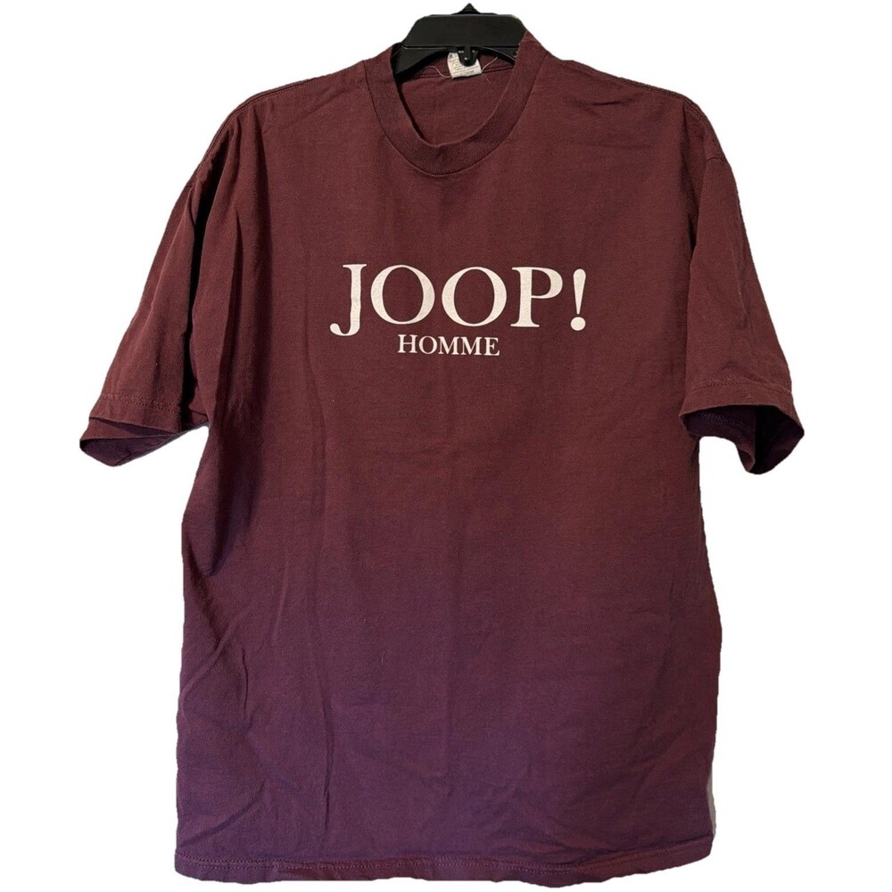 Joop Homme Burgundy Cologne Promotional Vintage 90's T-shirt  cotton Unisex